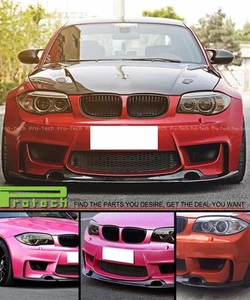 RZ Style Carbon Fiber Front Bumper Lip Spoiler Fits BMW E82 1 Series 1M Bumper - Picture 1 of 2
