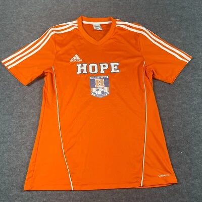 Футболка женская Adidas Hope College средний размер M оранжевая футбольная вышитая для колледжа - Изображение 1 из 4