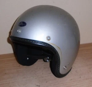 Vintage 1971 Arai Helmet S-70 silver Size 7 1/8 - 7 1/4 57-59 Motorcycle Japan - Picture 1 of 6