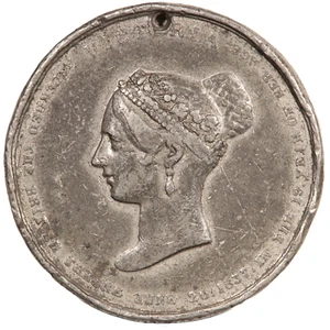 1838 QUEEN VICTORIA CORONATION MEDAL by J DAVIS (#7127) - Picture 1 of 2