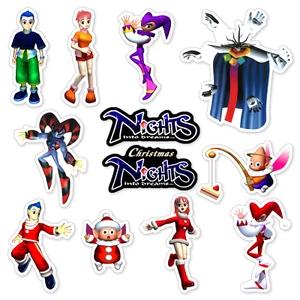 NiGHTS into Dreams & Christmas NiGHTS into Dreams Stickers 12 Sticker Pack - Picture 1 of 2