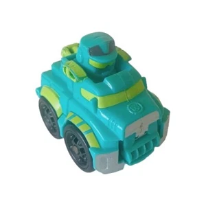 Mini Bot Racers Transformers Rescue Bots Academy Hoist Blue Green Robot Car - Picture 1 of 9