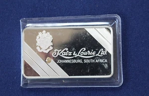 1980 Katz & Lourie LTD Johannesburg Franklin Mint Silver Art Bar P0052 - Picture 1 of 2