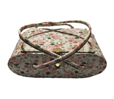 Vintage Stylemark Mutterperl Train Case Travel Bag Purse Mirror Pink Floral GoGo - Image 1 of 4
