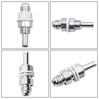 High Quality Fuel Tank Fitting 6AN Male Parts Set Silver Auto Modified - Image 1 of 4