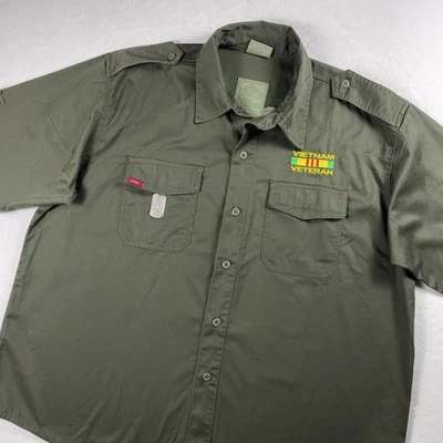 Rothco BDU Shirt Mens XL Olive Drab Vietnam Fatigue Veteran Embroidered Tactical - Image 1 of 4