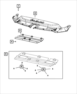 Genuine Mopar Radiator Lower Seal 68276399AA - Bild 1 von 1