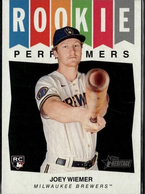 2023 Topps Heritage #RP-9 Joey Wiemer Rookie Performers - Image 1 of 2