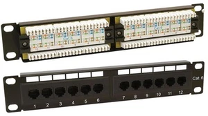 KAUDEN - Panel Patch 12 Port Cat6 1U Mount Rak 10 Inci - Picture 1 of 1