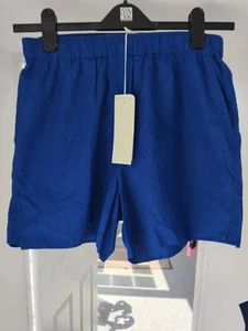arket Navy blue organic cotton shorts UK 12 Bnwt - Picture 1 of 4