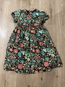 Baby Gap Girl’s Size 5 Beautiful Floral Short Sleeve Lined Dress W Back Buttons - Picture 1 of 5