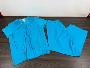 Juego de pijama vintage años 90 Vanity Fair 2 piezas - apliques botones PJ Top pantalón cómodo - Imagen 1 de 17