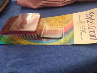 SEKINE Vintage Anos 70 Escova de Cabelo Sekine Cerdas de Nylon Redondas DICA E PENTE N.O.S. - Imagem 1 de 3