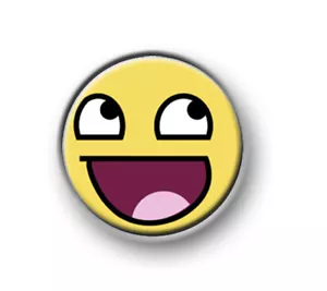 TOLL / 1"" / 25 mm / Pin-Knopf / Abzeichen / Neuheit / lustig / Gesicht / Spaß / Smiley - Bild 1 von 1