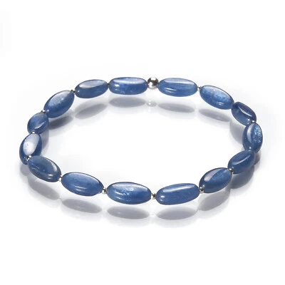 Kyanit Armband blau - Disthen Armband - Edelsteinarmband - Perlenarmband D692 - Bild 1 von 4