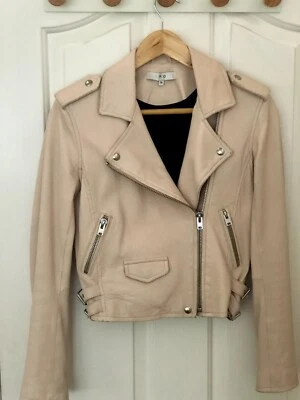 Chaqueta Moto IRO Ashville Cuero Recortado Rosa Arena Talla FR 36/US 4 Foto 1 de 4