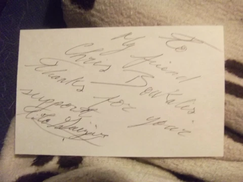 The Gay Ranchero Mexican singer & actor TITO GUIZAR hand signed card Cover