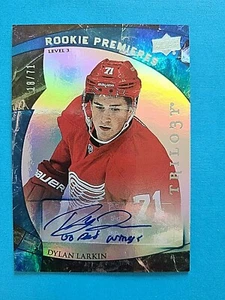 2015-16 Dylan Larkin Upper Deck Trilogy Rookie Autograph RC Auto Inscribed /71 - Picture 1 of 2