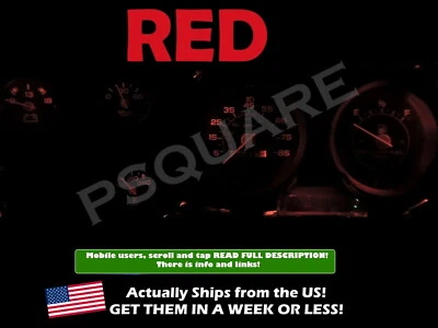 Speedometer Speedo LED Dash Bulbs Kit Red For Chevy 73-87 C10 C20 C30 Truck  - Image 1 of 2