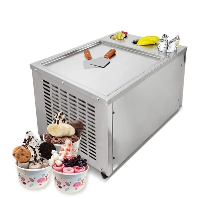 Máquina de helados para freír Kolice comercial 45x45 cm, heladero cuadrado individual - 3 tanques Foto 1 de 4