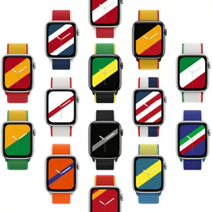 Correa de nailon 38-49 mm para Apple Watch Series Ultra 9 8 7 bandera nacional - Imagen 1 de 46