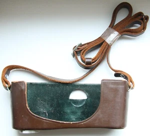 Estuche de cuero marrón vintage para cámara Canon VI T con correa - Imagen 1 de 4