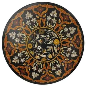 36" floral pietra dura art Marble Inlay Tabletop , beautiful inlay ,centre table - Picture 1 of 11