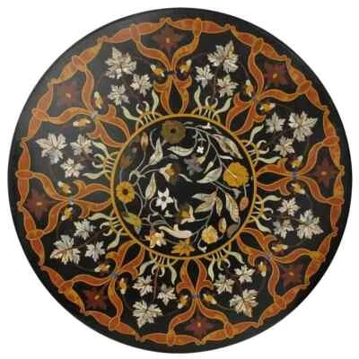 36" floral pietra dura art Marble Inlay Tabletop , beautiful inlay ,centre table - Image 1 of 4