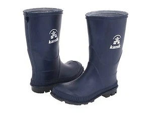 Kamik  Navy Blue Rain Boots Stomp  100% Waterproof  Little Boys Size 9 - Picture 1 of 4