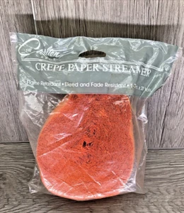 Vintage Carlton Crepe Paper Steamer Orange Halloween Decor - Picture 1 of 3