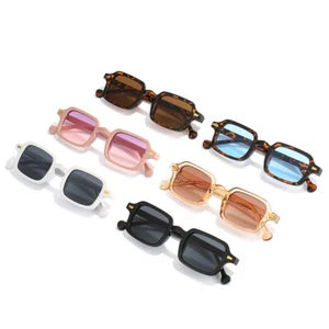 Men Women Retro UV400 Eyewear Shades Green Sun Glasses Small Square Sunglasses - Picture 1 of 20