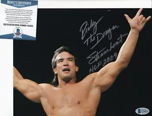 RICKY "THE DRAGON* STEAMBOAT signed WRESTLING WWF 8X10 photo BECKETT BAS V24232 - Picture 1 of 1