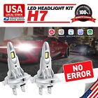 2Pcs H7 LED Headlight Bulb Kit High Beam 6000K White Bulbs Bright Lamp CANBUS