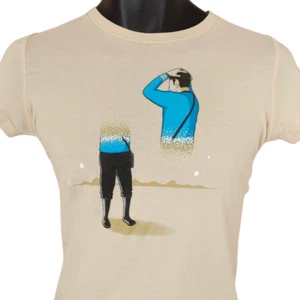 Star Trek T Shirt Womens Size Small Beige Spock Illogical Incident Sci Fi - Picture 1 of 6