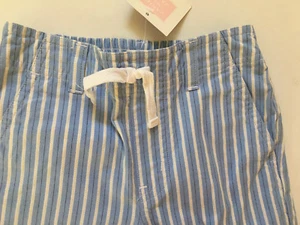 $45 Janie and Jack Boys Stripe Blue White Long Adj Waist & Length Pants s 3 NEW - Picture 1 of 8
