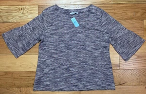 Ann Taylor LOFT Petites Shirt Top Bluse XXL schwarz Glocke kurzärmelig - Bild 1 von 13