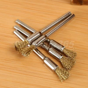 5pcs 5mm Brass Pencil Wire Wheel Brushes for Die Grinder Rotary Tool Wholesale - Picture 1 of 12