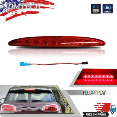 Ajuste 2001-2006 Mini Cooper R50 R53 LED trasero tercera luz de freno de parada de montaje alto roja Foto 1 de 4