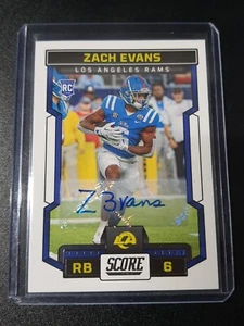 Zach Evans - Score Football 2023 - Los Angeles Rams - Auto - RC - Bild 1 von 2