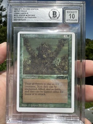LIVING LANDS, ARTIST PROOF, REVISED, 1994 MTG, JESPER MYRFORS, BAS 10! - Image 1 of 3