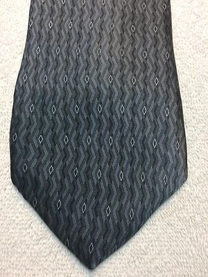 Gravata masculina GIANFRANCO RUFFINI 3,75 X 59 PRETA E TONS DE CINZA - Imagem 1 de 4