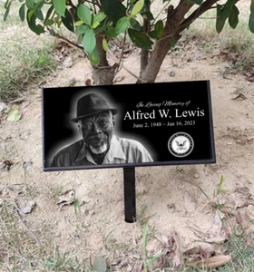 Personalized Pet Stone Memorial Grave Marker Granite Plaque with Stand Dog Cat - Picture 1 of 18