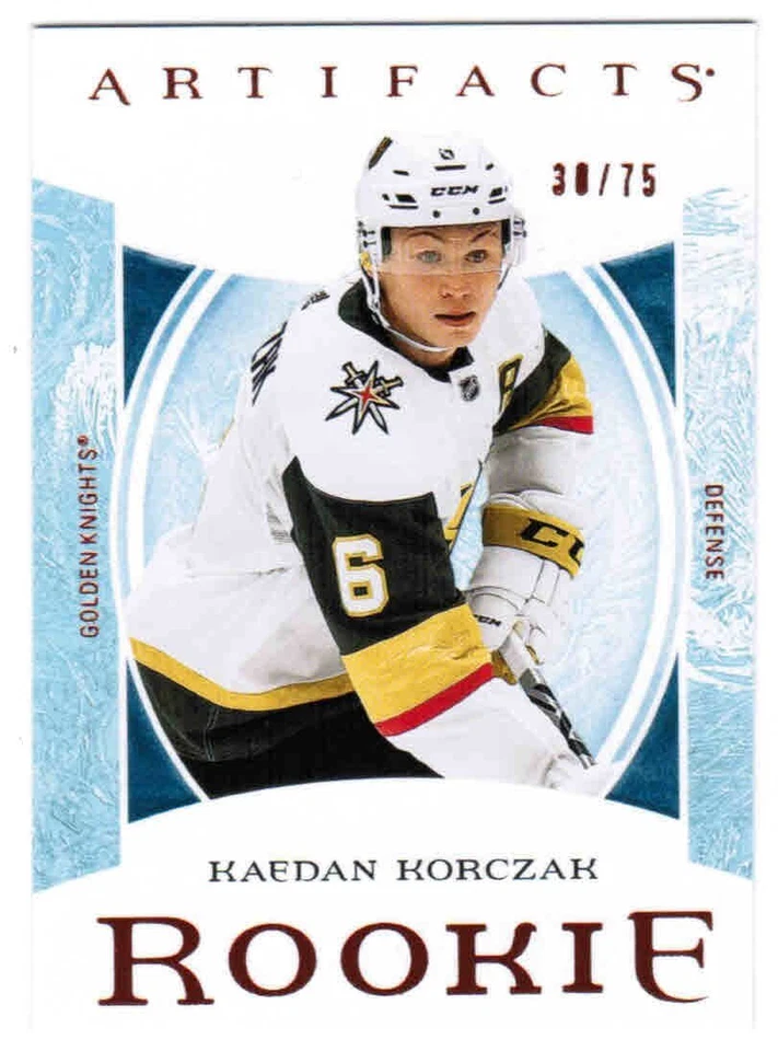 22/23 2022 UPPER DECK ARTIFACTS KAEDAN KORCZAK #197 ROOKIE AUTUMN PARALLEL /75 - Image 1 of 1