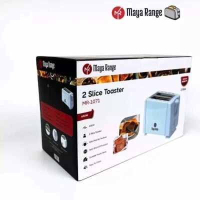 White Toaster 2 Slice 650W Variable Browning Control with Crumb Tray Home Kitche - Image 1 of 4