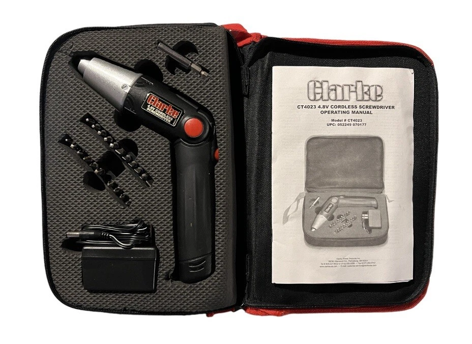 Clarke Screwdriver 4.8V Cordless Model CT4023 120v - 60Hz 220 RPM - Image 1 of 4