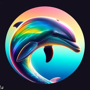 Dolphin Animal Waterproof, UV Resistant Vinyl Sticker Decal - Picture 1 of 12