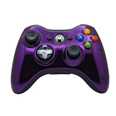 Microsoft Xbox 360 Purple Chrome Limited Edition Wireless Controller - Has Fault - Image 1 of 4