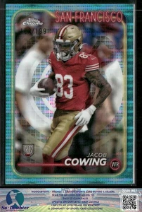 2024 Topps cromo #285 Jacob Cowing refractor acuático SN/499 RC 49ers 6,2B - Imagen 1 de 2