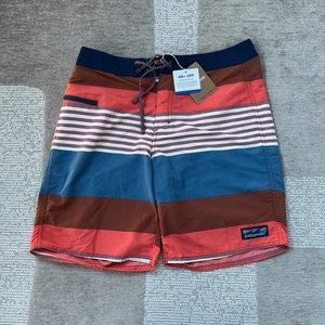 Patagonia Wavefarer Boardshorts Mens 29 Swim Trunks Fitz Stripe Surfer Skater - Picture 1 of 10