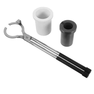 1 Set Metal Melting Kit - 1kg Graphite Crucible With Melting Furnace Tongs - - Picture 1 of 12